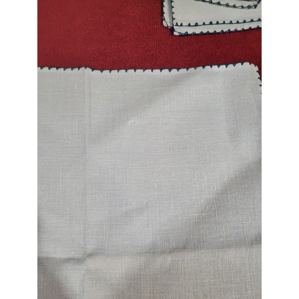 Vintage Cross Stitch Linen Napkins 4 Hemstitched 10 X 10 Sq Tea Coffee Luncheon